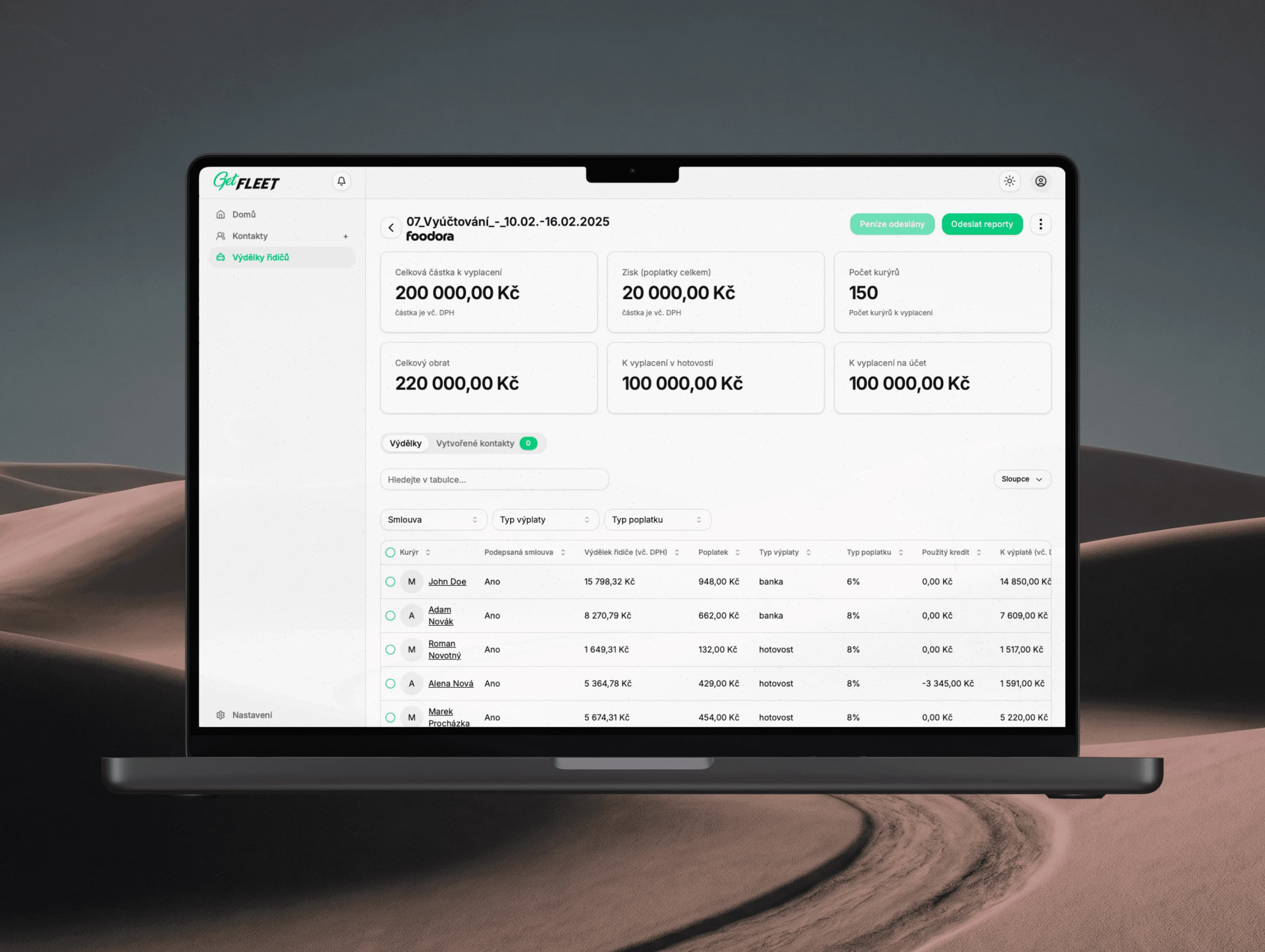 Automation of courier payouts and management